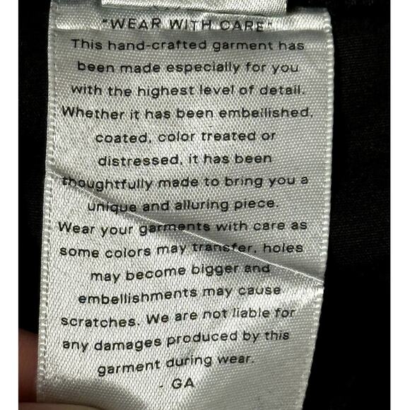 Good American 'Good Classic" Coated Skinnyish Fit Hi-Rise Black Women Size 14/32 - Picture 11 of 13